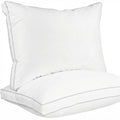 Hotel Quality Down Alternative Gusseted Cooling Pillows for Side, Back & Stomach Sleepers, White