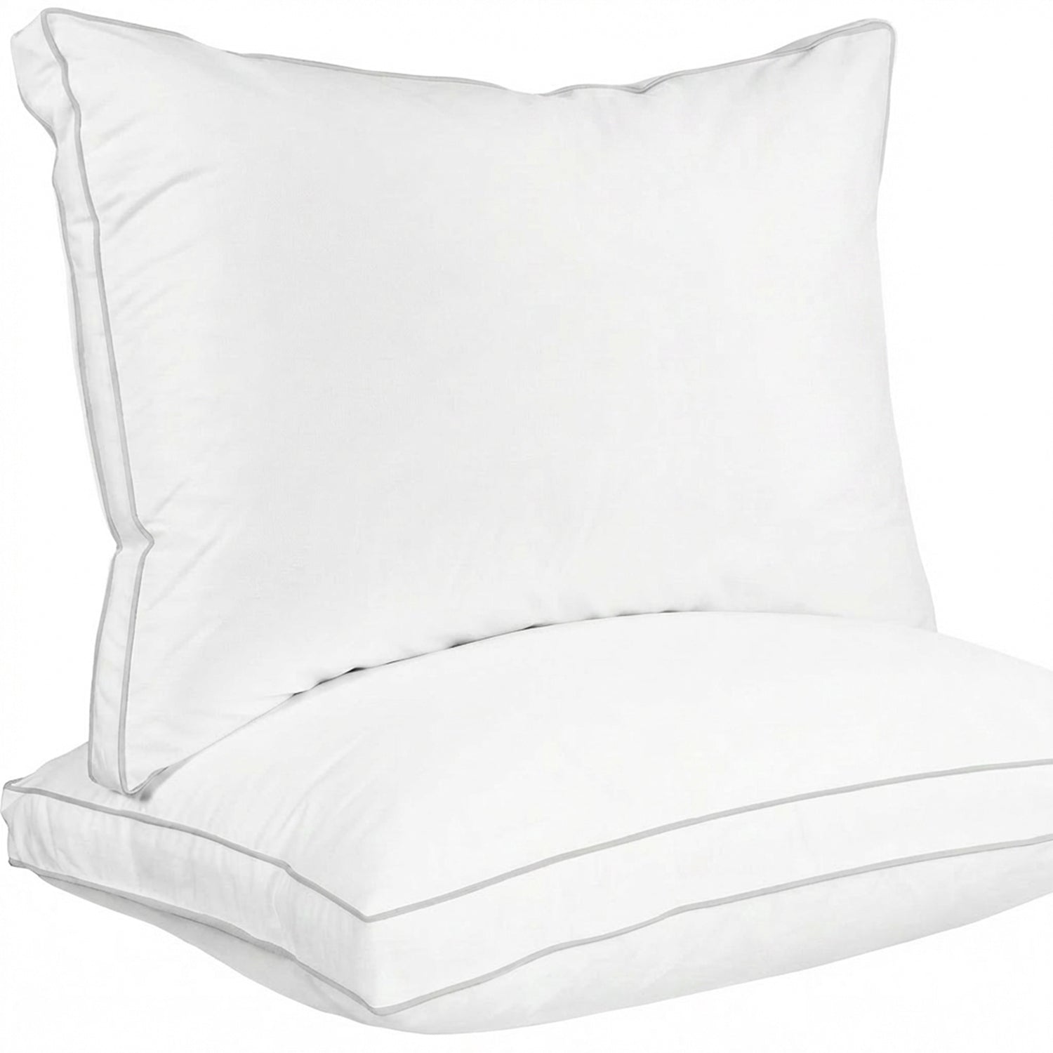 Hotel Quality Down Alternative Gusseted Cooling Pillows for Side, Back & Stomach Sleepers, White
