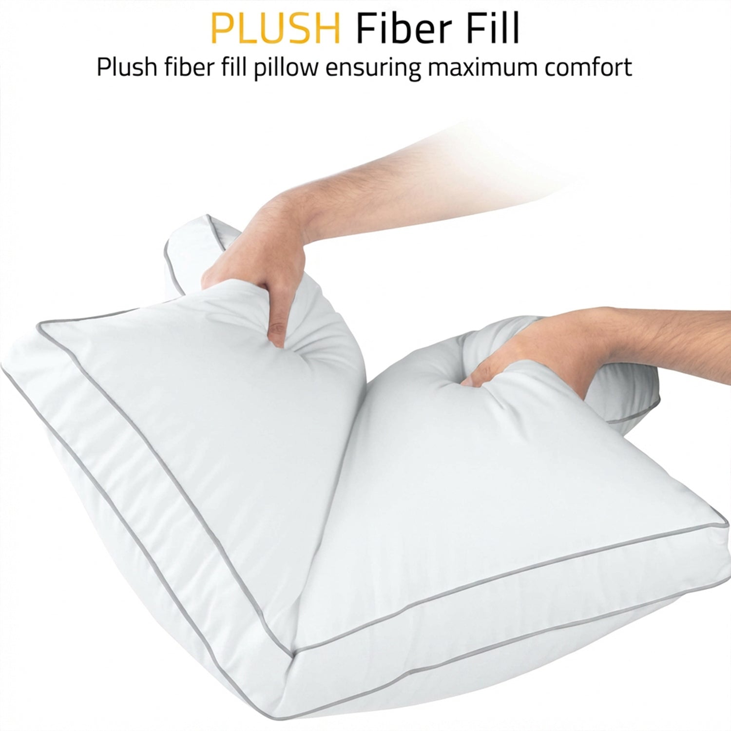 Hotel Quality Down Alternative Gusseted Cooling Pillows for Side, Back & Stomach Sleepers, White