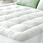 1000GSM Extra Thick Mattress Topper Manufacturer Cloud-Soft Bamboo Cooling Mattress Pad - 360° Snug Fit & Ultra Breathable