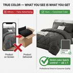 Diamond Wave Quilted Comforter Set — Ultra-Soft Brushed Microfiber, All-Season Warmth, Anti-Shift Stitching