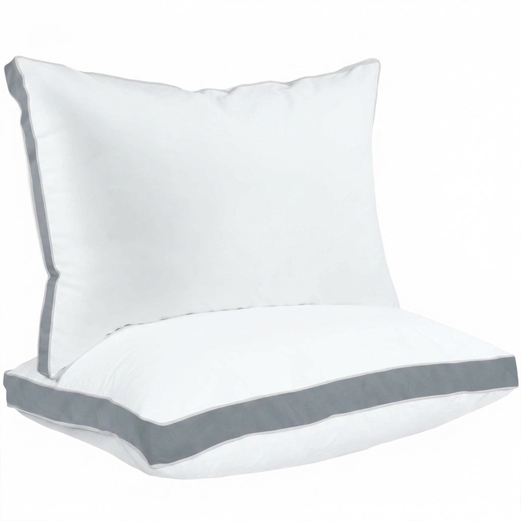 Hotel Quality Down Alternative Gusseted Cooling Pillows for Side, Back & Stomach Sleepers