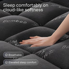 Cloud-Soft Bamboo Cooling Mattress Pad - 360° Snug Fit & Ultra Breathable