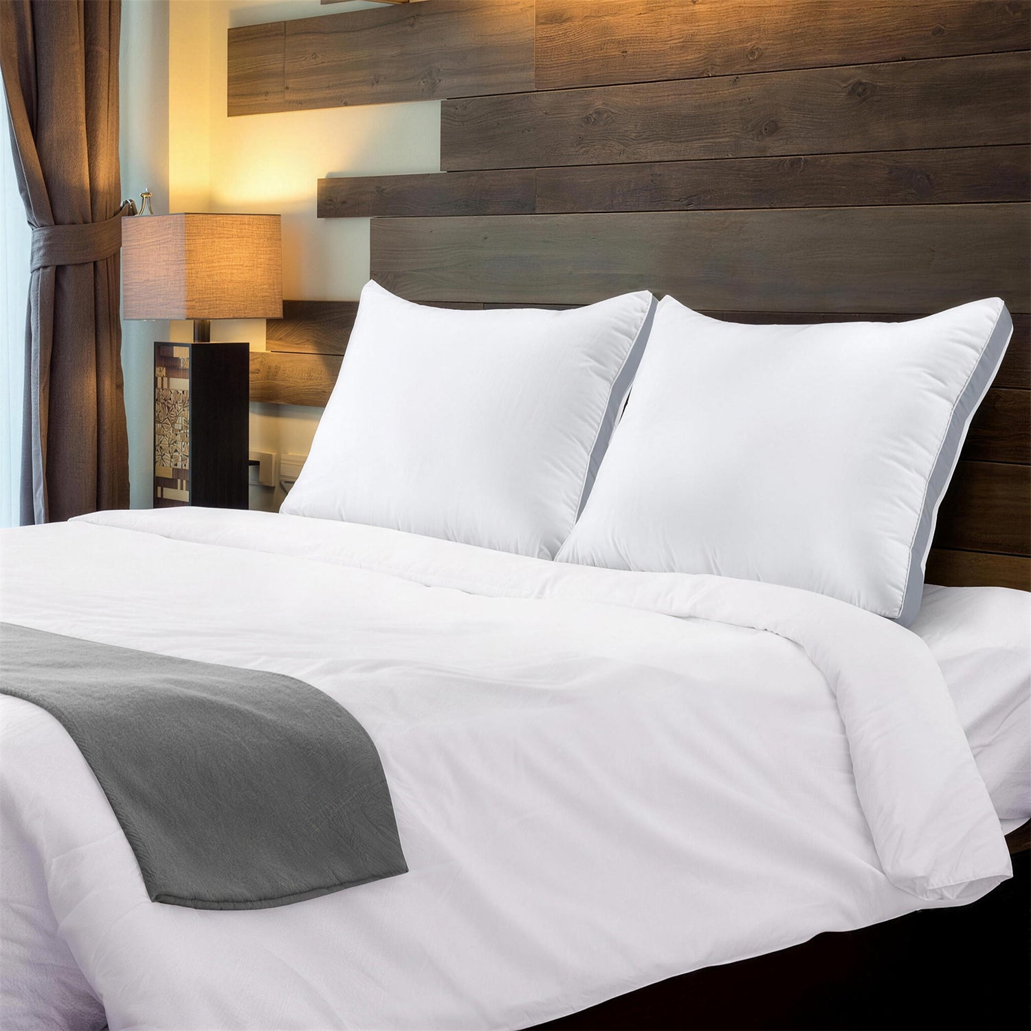 Hotel Quality Down Alternative Gusseted Cooling Pillows for Side, Back & Stomach Sleepers