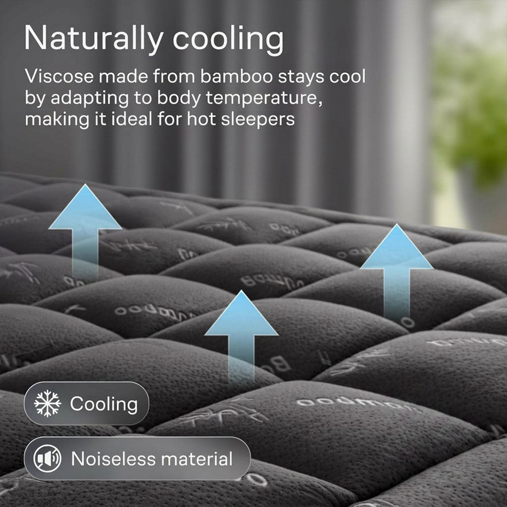 Cloud-Soft Bamboo Cooling Mattress Pad - 360° Snug Fit & Ultra Breathable