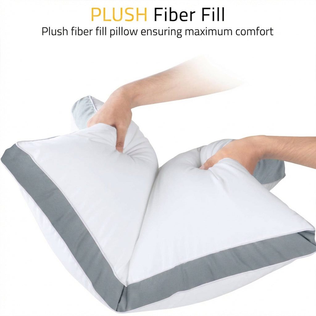 Hotel Quality Down Alternative Gusseted Cooling Pillows for Side, Back & Stomach Sleepers
