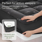 Cloud-Soft Bamboo Cooling Mattress Pad - 360° Snug Fit & Ultra Breathable