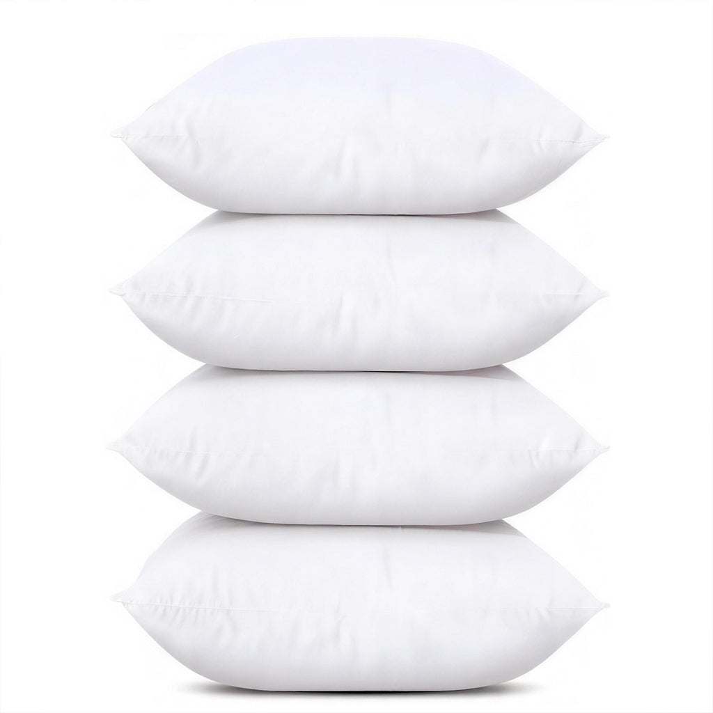 18x18 Inch Throw Pillow Inserts Set of 1, White Down Alternative Fluffy Decorative Pillow Inserts for Couch, Sofa, Bed, Indoor & Outdoor Use