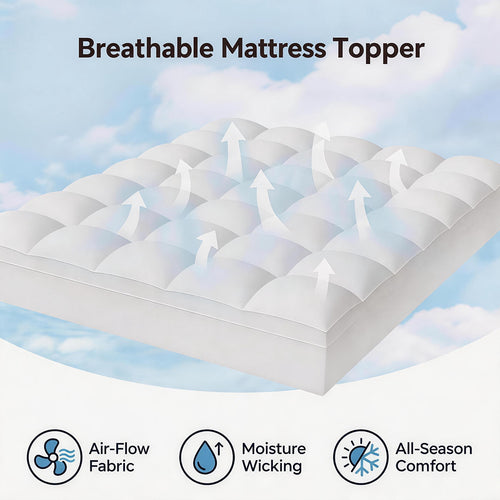 1000GSM Mattress Topper, Mattress Pad, Thick Mattress Topper, Luxury Mattress Topper