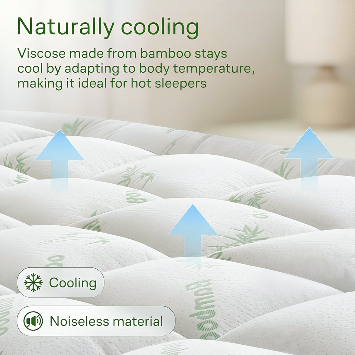 1000GSM Extra Thick Mattress Topper Manufacturer Cloud-Soft Bamboo Cooling Mattress Pad - 360° Snug Fit & Ultra Breathable
