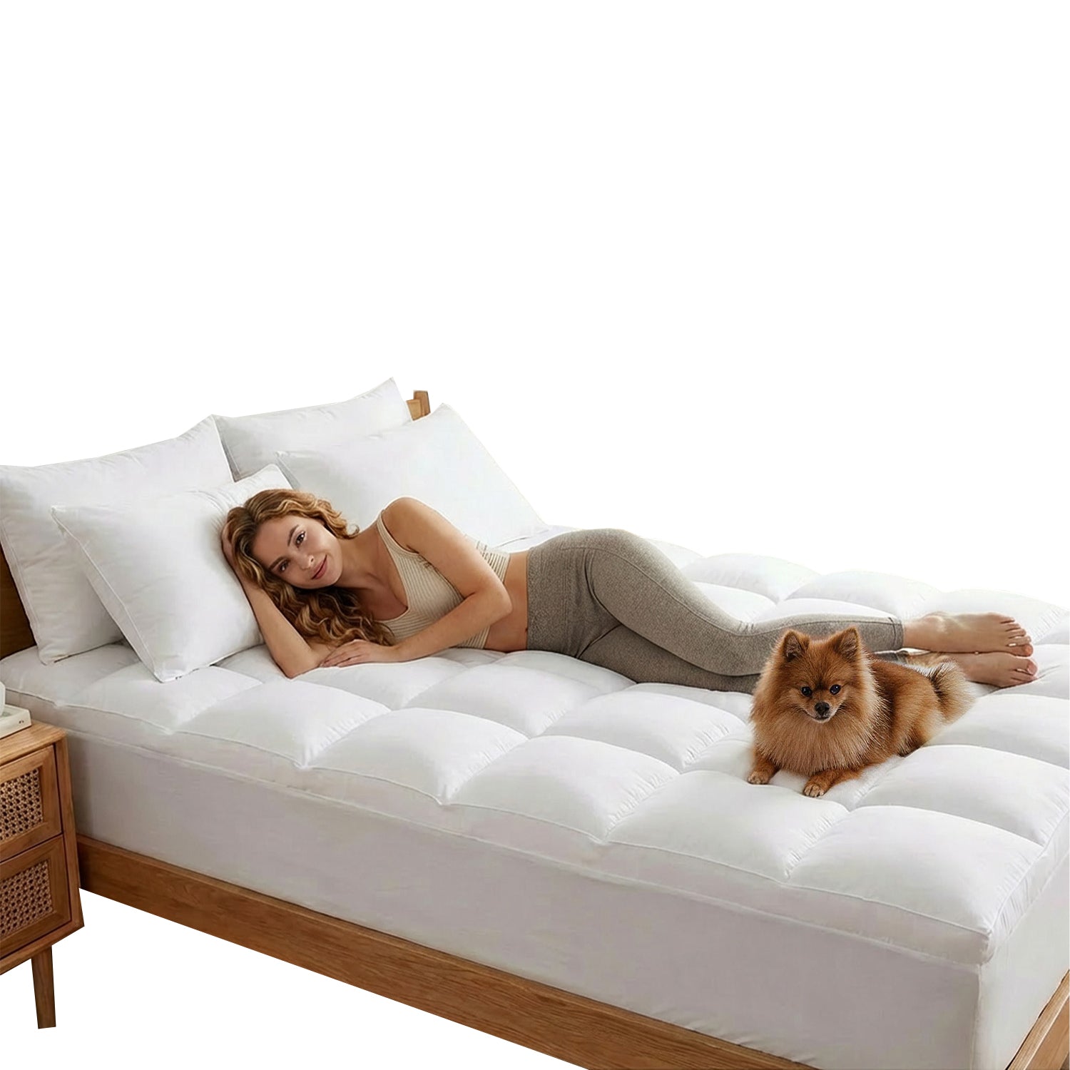 1000GSM Mattress Topper, Mattress Pad, Thick Mattress Topper, Luxury Mattress Topper