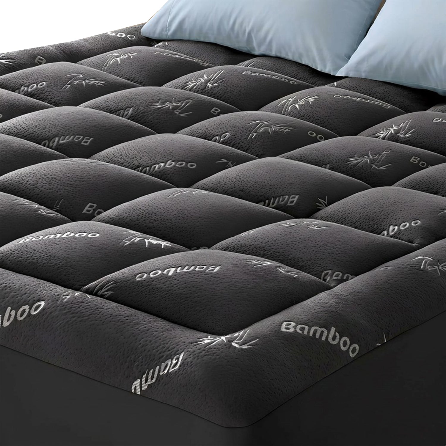 Cloud-Soft Bamboo Cooling Mattress Pad - 360° Snug Fit & Ultra Breathable
