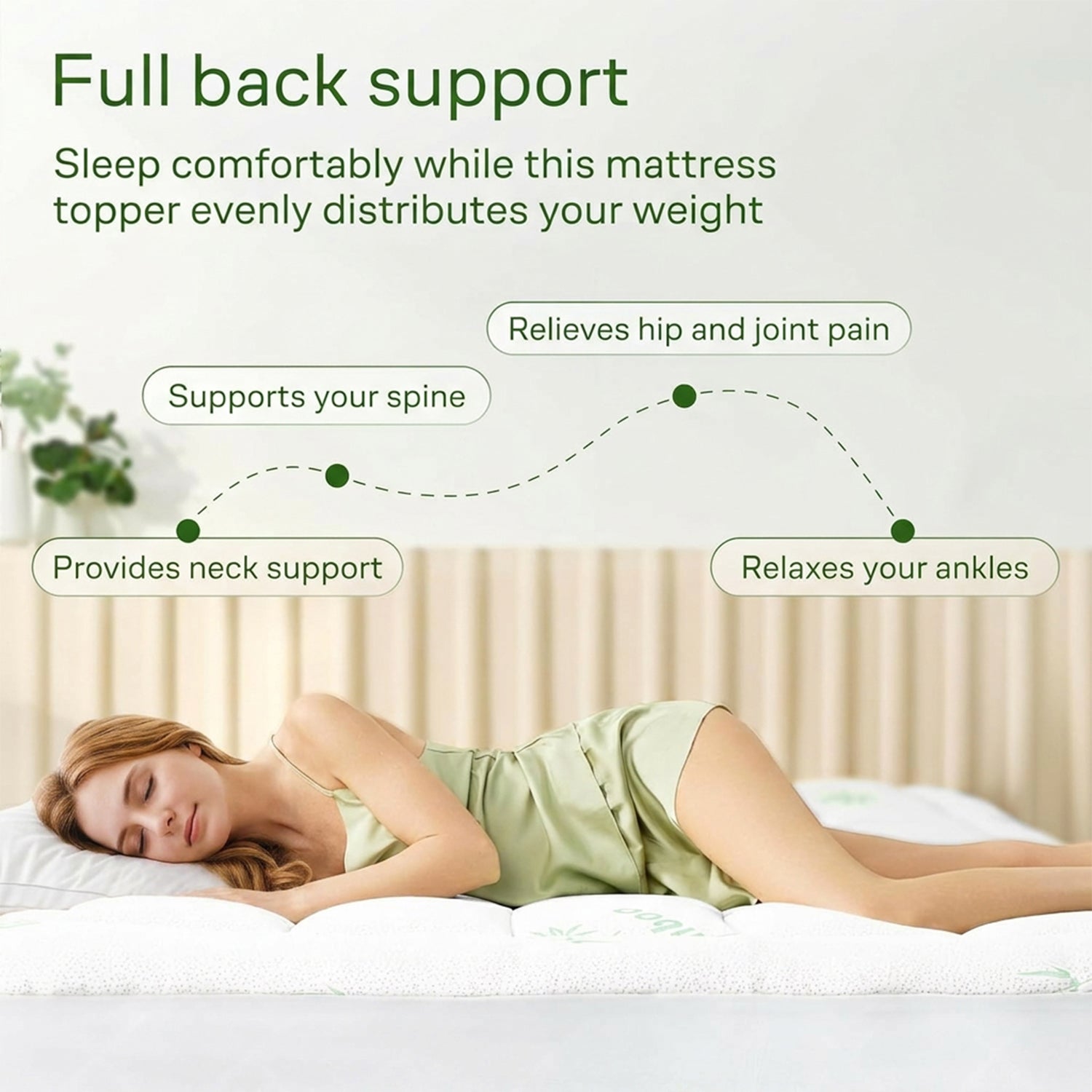 1000GSM Extra Thick Mattress Topper Manufacturer Cloud-Soft Bamboo Cooling Mattress Pad - 360° Snug Fit & Ultra Breathable