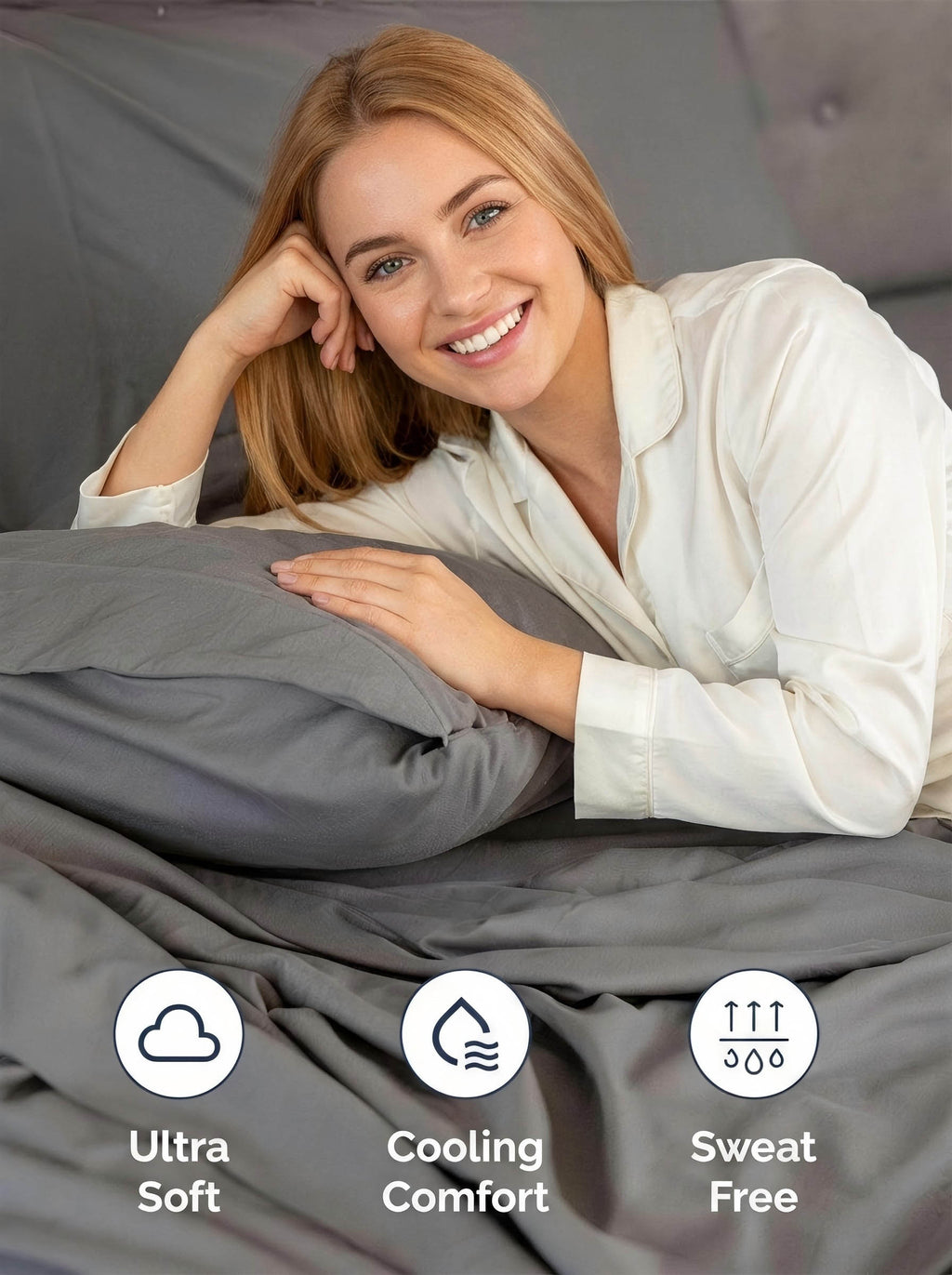 Queen Size 6-Piece Sheet Set, 21 Inch Extra Deep Pockets, Breathable Cooling Wrinkle-Resistant Microfiber, Hotel-Grade Luxury Bed Sheets & Fitted Sheet, Dark Gray