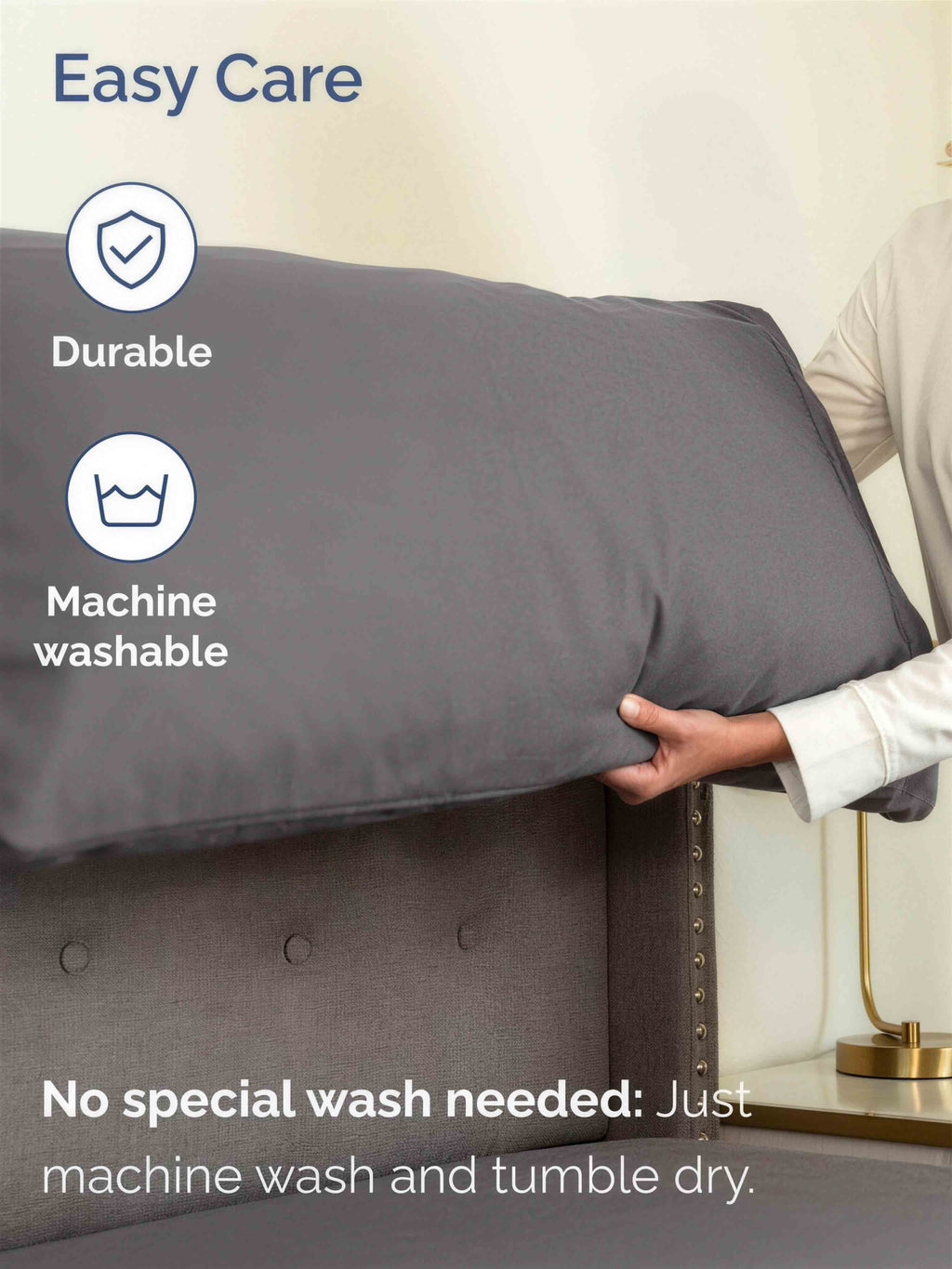 Queen Size 6-Piece Sheet Set, 21 Inch Extra Deep Pockets, Breathable Cooling Wrinkle-Resistant Microfiber, Hotel-Grade Luxury Bed Sheets & Fitted Sheet, Dark Gray