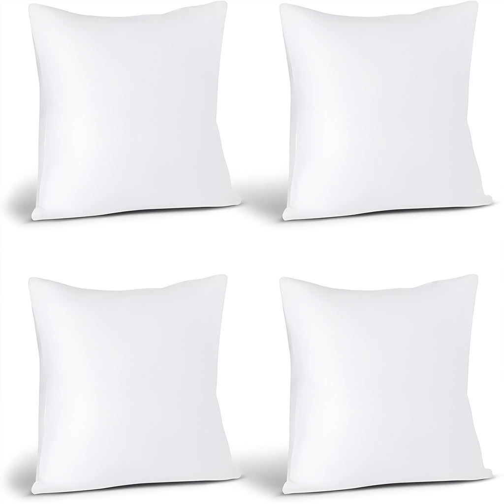 18x18 Inch Throw Pillow Inserts Set of 1, White Down Alternative Fluffy Decorative Pillow Inserts for Couch, Sofa, Bed, Indoor & Outdoor Use