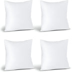 18x18 Inch Throw Pillow Inserts Set of 1, White Down Alternative Fluffy Decorative Pillow Inserts for Couch, Sofa, Bed, Indoor & Outdoor Use