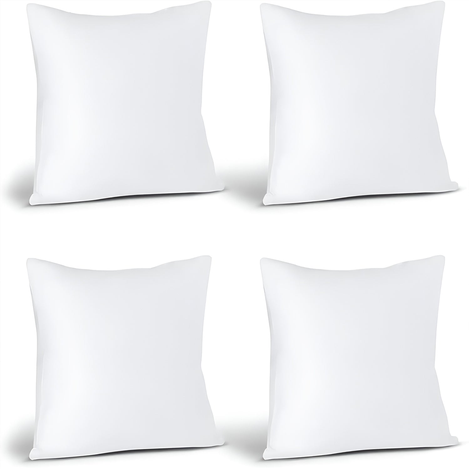18x18 Inch Throw Pillow Inserts Set of 1, White Down Alternative Fluffy Decorative Pillow Inserts for Couch, Sofa, Bed, Indoor & Outdoor Use
