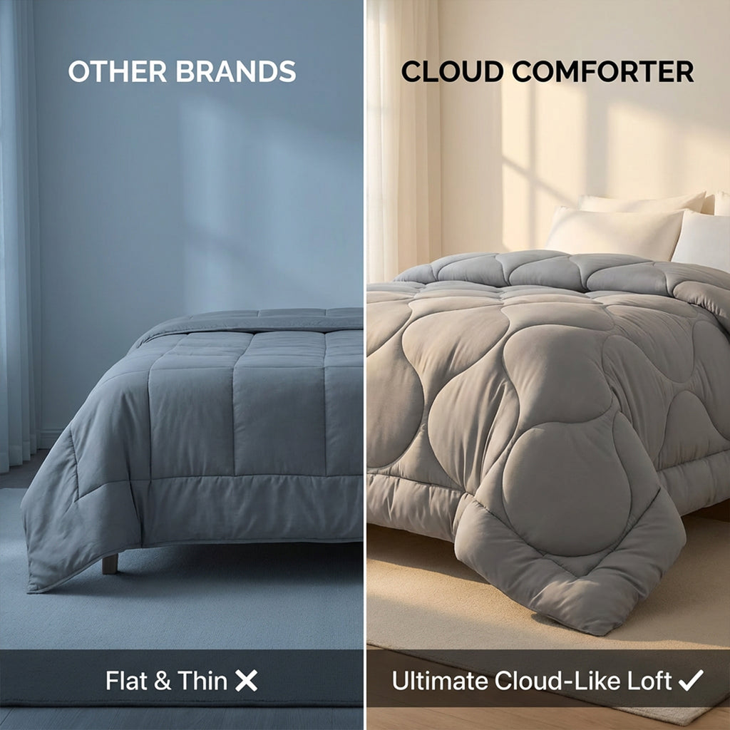 Cooling Lyocell Eucalyptus Comforter, All Season & Winter Weight Hypoallergenic Duvet Insert with Recycled Fill for Hot Sleepers, Multi Size Available