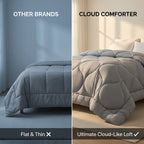 Cooling Lyocell Eucalyptus Comforter, All Season & Winter Weight Hypoallergenic Duvet Insert with Recycled Fill for Hot Sleepers, Multi Size Available
