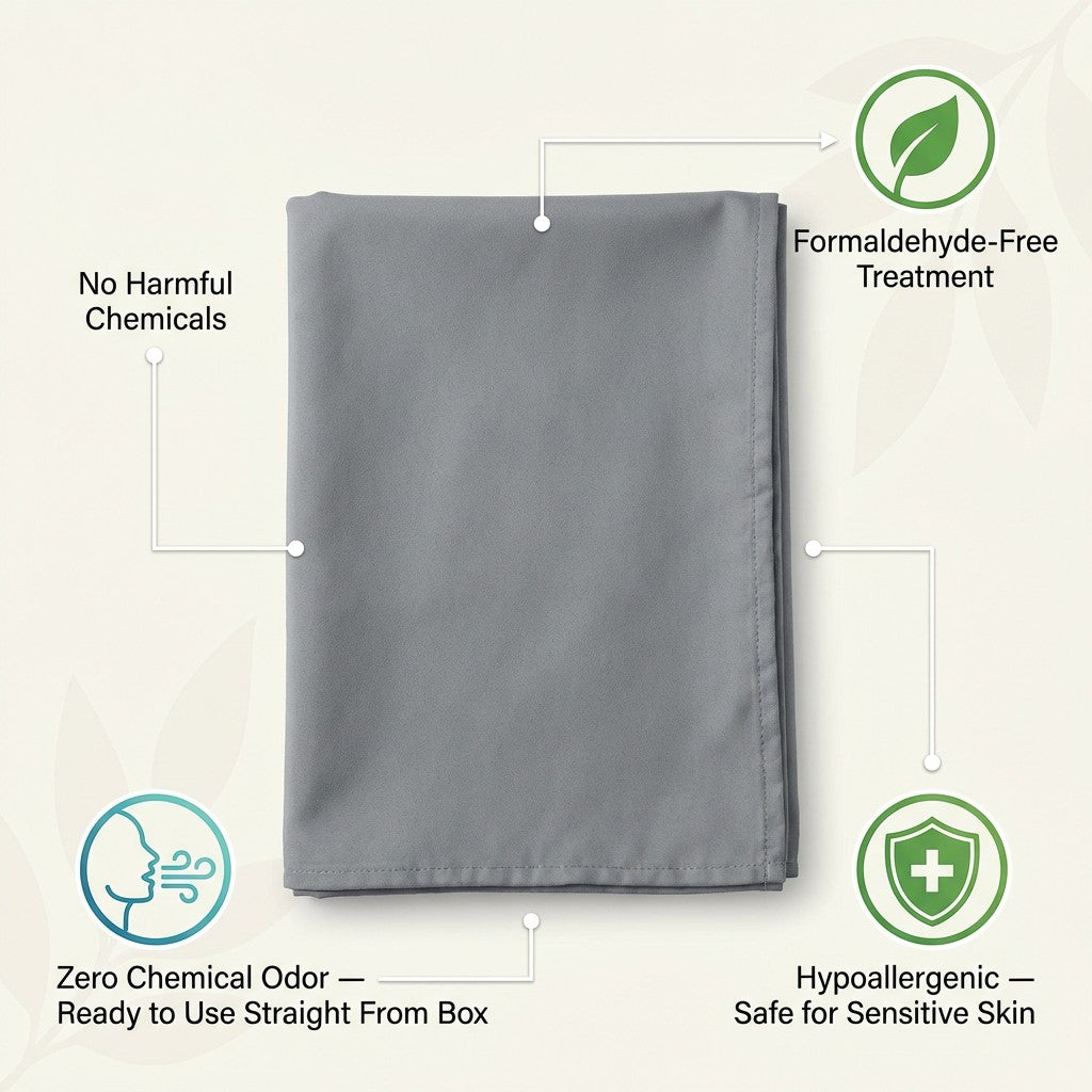 Queen Size Pillowcases 2 Pack | Grey Brushed Microfiber | OEKO-TEX Certified | 20" x 30"