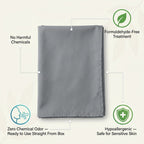 Queen Size Pillowcases 2 Pack | Grey Brushed Microfiber | OEKO-TEX Certified | 20" x 30"
