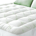 1000GSM Extra Thick Mattress Topper Manufacturer Cloud-Soft Bamboo Cooling Mattress Pad - 360° Snug Fit & Ultra Breathable